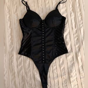 Charlotte Russe Black Corset/Bodysuit